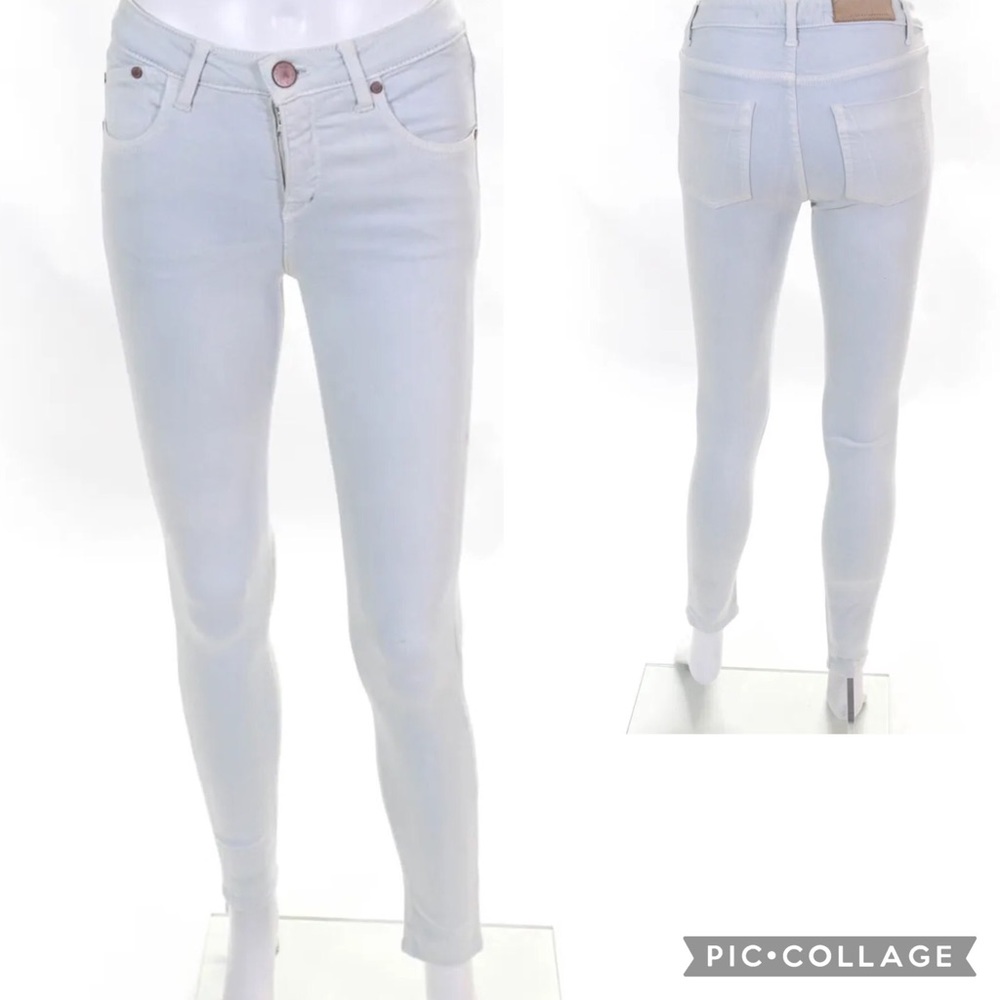 Victoria Beckham Skinny Denim Jeans Light Blue